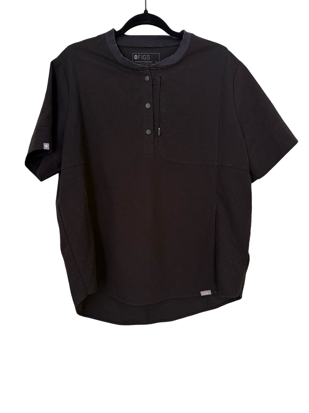 Figs Technical Collection Black Uniform Top Size XL